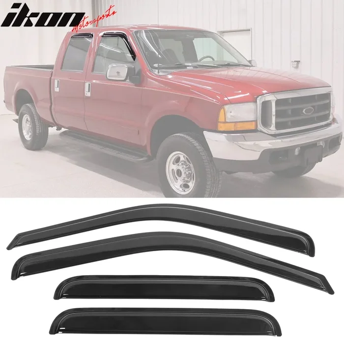 1999-2016 Ford F250-F550 Super Duty Crew Cab Tape On Window Visors