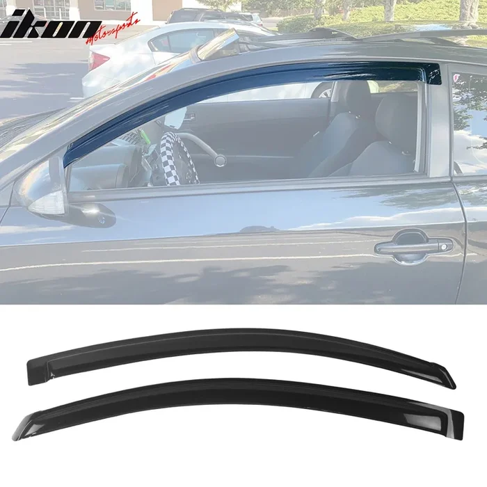 2005-2010 Scion TC Slim Style Smoke Tinted Visor Windows Acrylic
