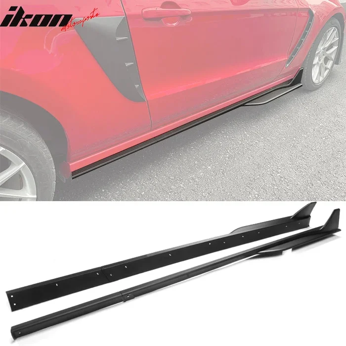 2005-2014 Ford Mustang GT500 Style Side Skirts ABS 2PC