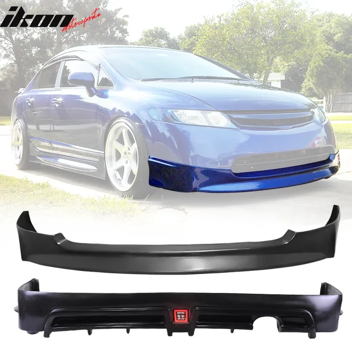 2006-2008 Honda Civic MUG Front Lip Rear Lip PU PP 3rd Brake Light