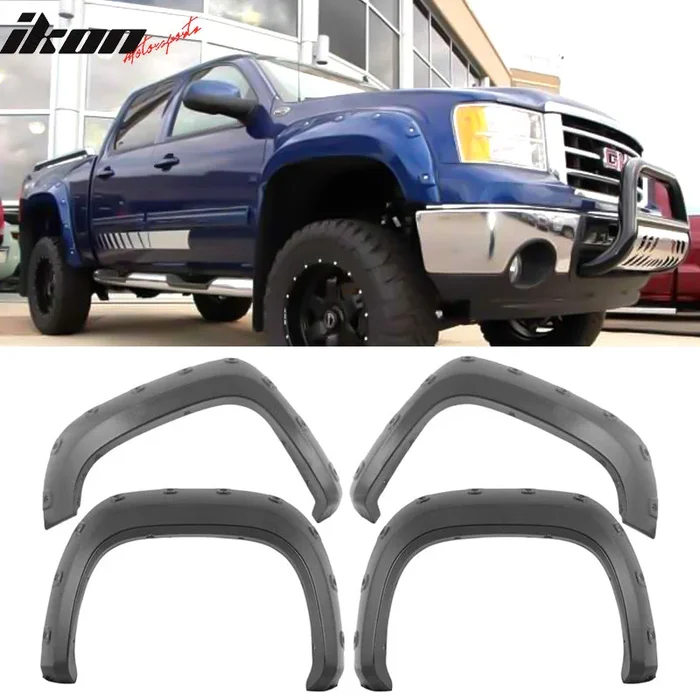 2007-2013 GMC Sierra 1500 Short Bed 69.3″ 4PCS Fender Flares Bodykit