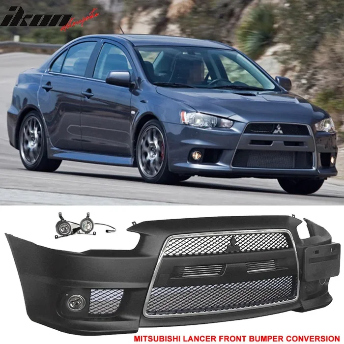 2008-2015 Mitsubishi Lancer EVO Style Unpainted Front Bumper Cover PP
