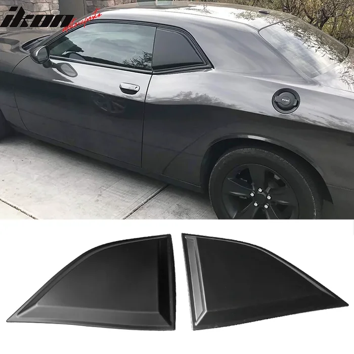2008-2023 Dodge Challenger XE Style Side Window Louver Scoop PP