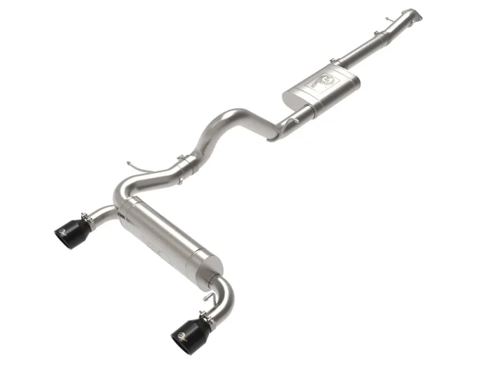 aFe Power 2021-2024 Ford Bronco EcoBoost/V6-2.7L Vulcan Series 3 IN to 2-1/2 IN 304 Stainless Steel Cat-Back Exhaust System w/ Black Tip