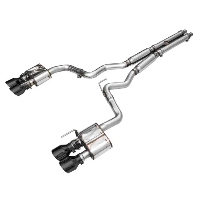 AWE 2024 Ford Mustang GT S650 SwitchPath Exhaust – Quad Tips – Black Diamond