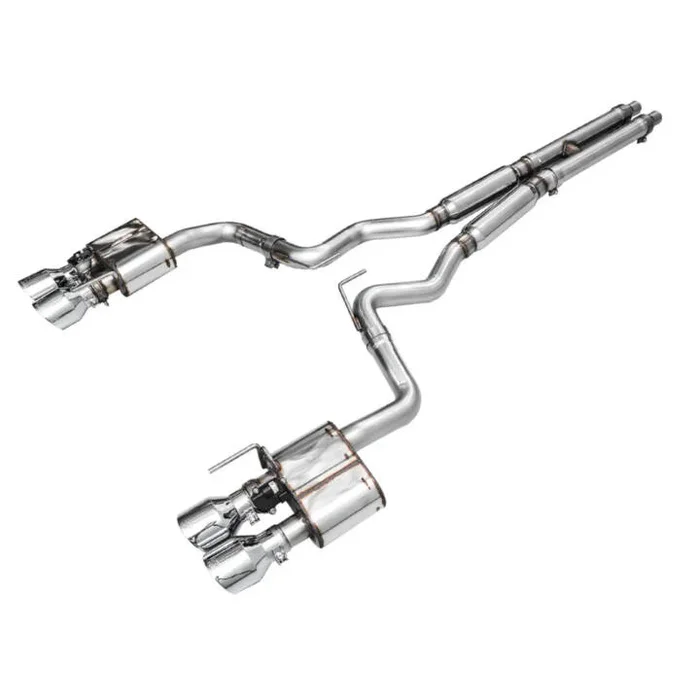 AWE 2024 Ford Mustang GT S650 SwitchPath Exhaust – Quad Tips – Chrome