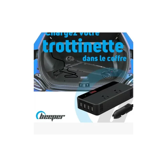 BEEPER ME133 Inverter 200W, with cigarette lighter plug