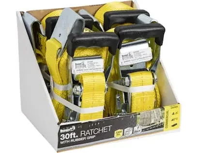 Buyers Products Company 5483005CC 30 Foot Commercial Grade Ratchet Strap With Soft Rubber Grips