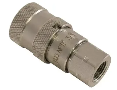 Buyers Products Company FF0606 3/8 Inch Female Flush-Face Coupler With 3/8 Inch Npt Port