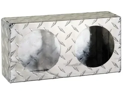Buyers Products Company LB6123ALDT Dual Round Light Box Diamond Tread Aluminum