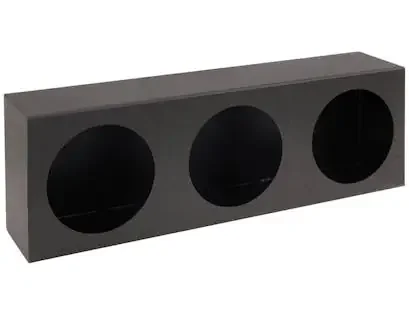 Buyers Products Company LB6183 Triple Round Light Box Black Powder Coated Steel