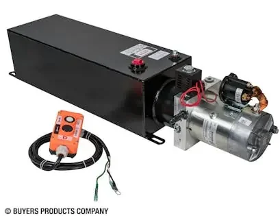 Buyers Products Company PU303LRS 3-Way Dc Power Unit-Electric Controls Horizontal 3 Gallon Steel Reservoir