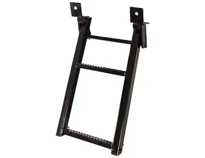 Buyers Products Company RS2 2-Rung Black Retractable Truck Steps With Nonslip Tread – 17.38 X 30.25 Inch