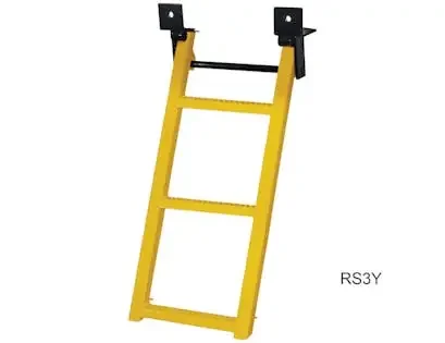Buyers Products Company RS3Y 3-Rung Yellow Retractable Truck Steps With Nonslip Tread – 17.38 X 35 Inch