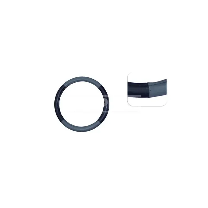 CARPRISS 79323307 Steering wheel cover Black, Grey, Ø 37-39cm, Leather, PU (Polyurethane), Thermoplast