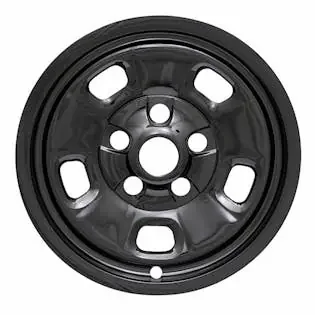 Coast to Coast International IWCIMP88BLK 17 Inch 5 Slotted Spoke Gloss Black Set Of 4 Steel Wheels