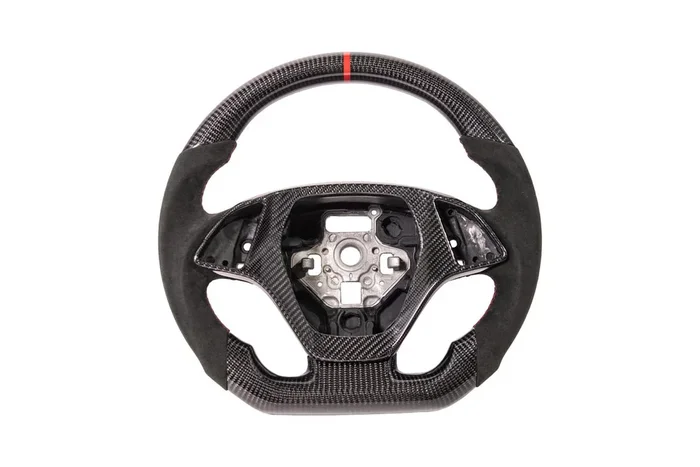 EOS 2014-2019 Chevrolet Corvette C7 Carbon Fiber Steering Wheel w/Alcantara & Center Cover