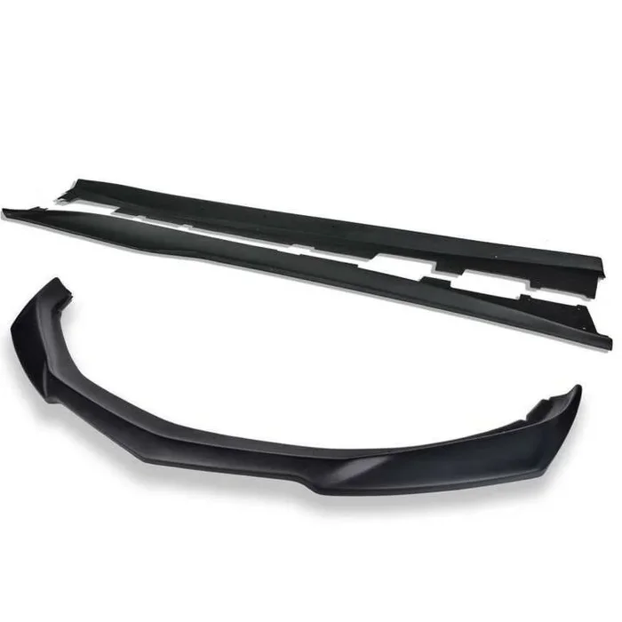 EOS 2016-2018 Chevrolet Camaro SS ZL1 Conversion Glossy Black Front Splitter Lip & Side Skirts
