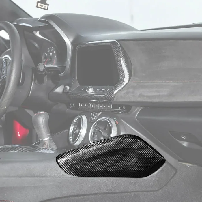 EOS 2016-2025 6th Gen Camaro Interior Side Knee Pad Panel Carbon Fiber Cover Pair