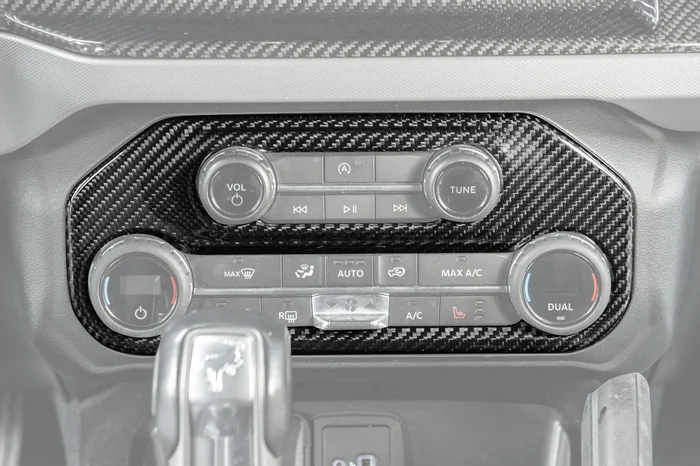 FFP 2021-2025 Ford Bronco Center Console Carbon Fiber AC Control Panel Trim