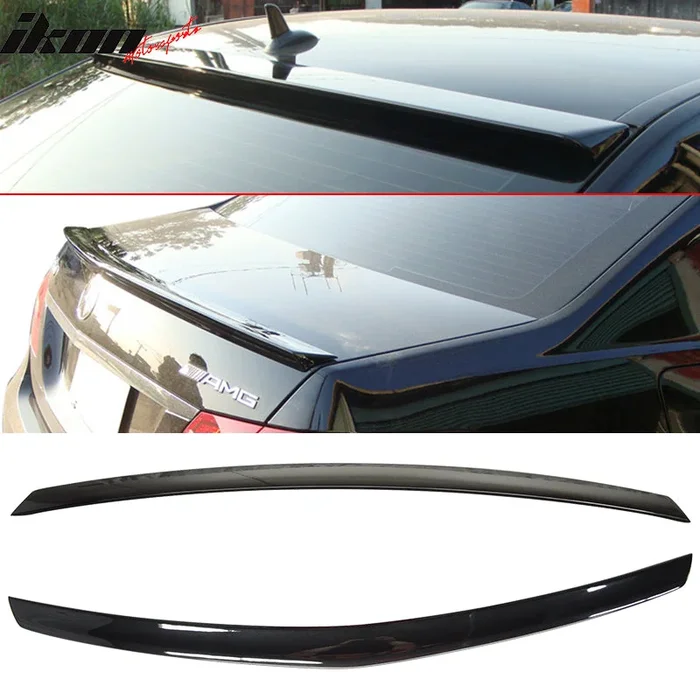 Fits 10-16 Benz W212 Sedan Trunk Spoiler & Roof Wing #197 Obsidian