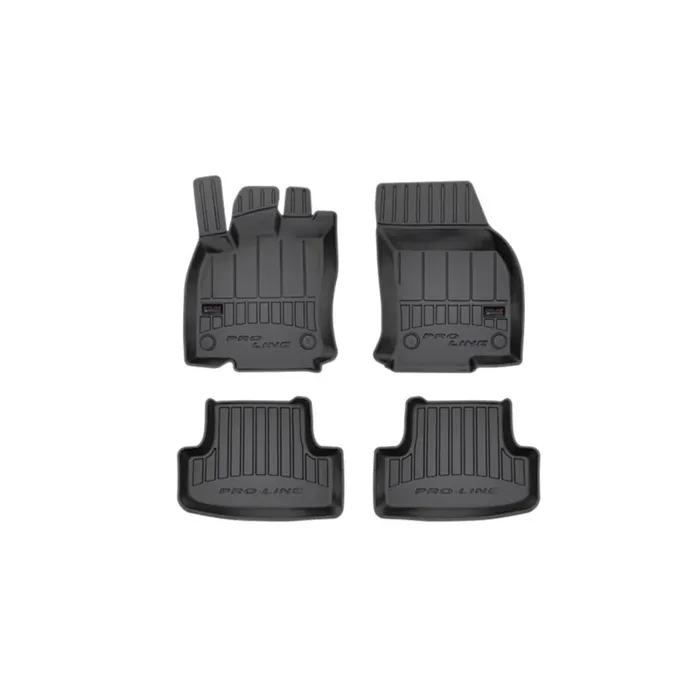 FROGUM 3D407602 Floor mat set for AUDI Q2 (GAB) Elastomer, Front and Rear, Quantity 4, Black