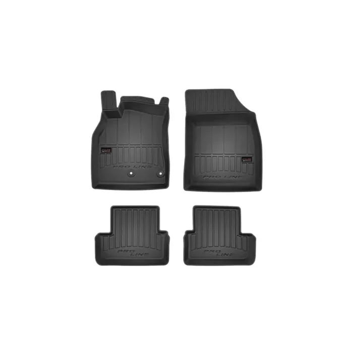FROGUM Tailored 3D407381 Floor mat set for RENAULT MEGANE Elastomer, Front and Rear, Quantity 4, Black, (LHD)