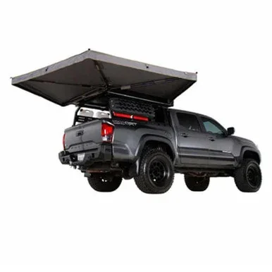 HD Nomadic 270 LTE Awning – Passenger Side – Dark Gray with Black Travel Cover Universal