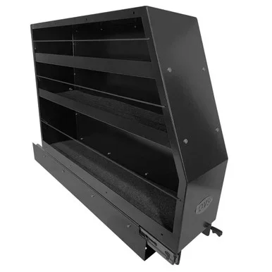 Highline Slide Out Camping Storage System – Black Powder Coat