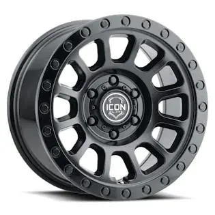 ICON Alloys 8018906352DB ICON ALLOYS HULSE DBL BLACK – 18 X 9 / 6 X 135 / 6MM / 5.25″ BS