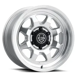 ICON Alloys 8117855557SM ICON ALLOYS NUEVO SILVER MACHINED – 17 X 8.5 / 5 X 150 / 25MM / 5.75″ BS