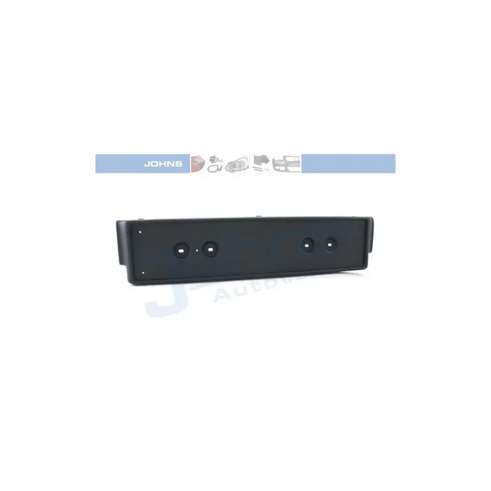 JOHNS 13 08 07-2 Number plate holder for AUDI 80 Front, Black, frameless
