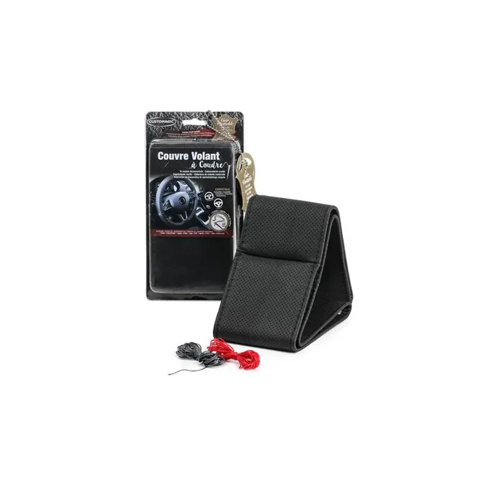 MAMMOOTH A050 226440 Steering wheel cover Black, Ø 36-38cm, Leather, lace up