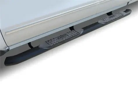 Raptor Series 1501-0581B 4 OE Style Curved Oval Step Bars Black E-Coated