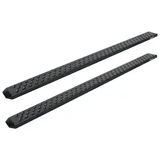 Raptor Series 2186-BLK 86 in Black Textured Aluminum 6.5 in Sawtooth Running Boards Only