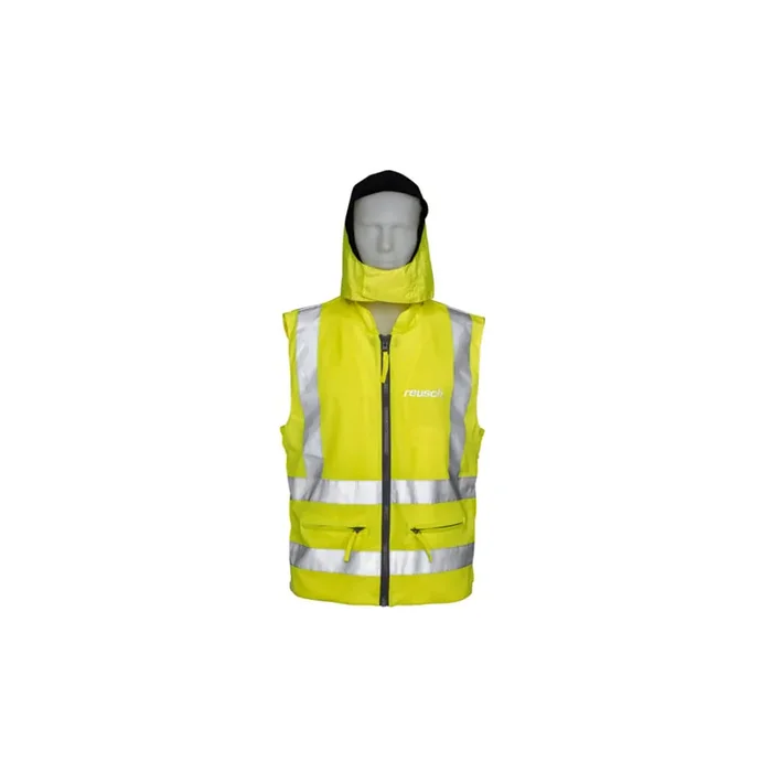reusch WARNWESTE 1.0 32084109012 Hi-vis vest Yellow, XXL, pockets, zip, EN ISO 20471 2013