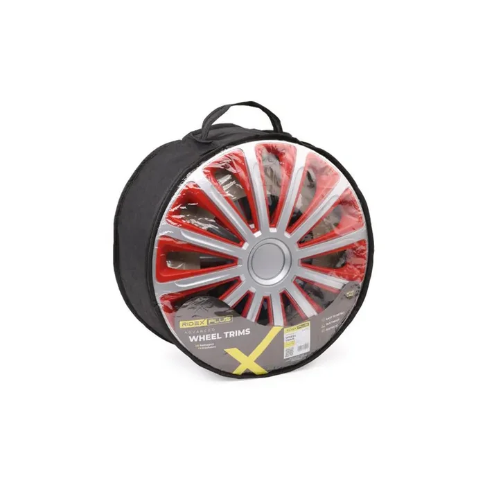 RIDEX PLUS 100009A0022P Wheel trims 14 Inch Red, Silver
