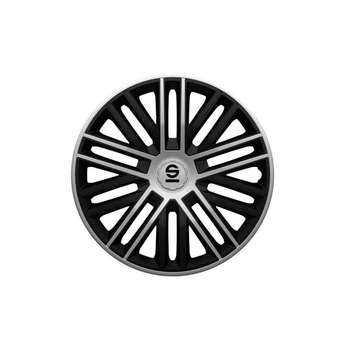 Sparco Bergamo SPC1685BKSV Wheel Trims 16 Inch (Black/Silver)
