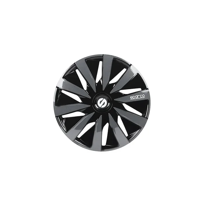 Sparco Lazio SPC1691BKGR Wheel Trims 16 Inch (Black/Grey)