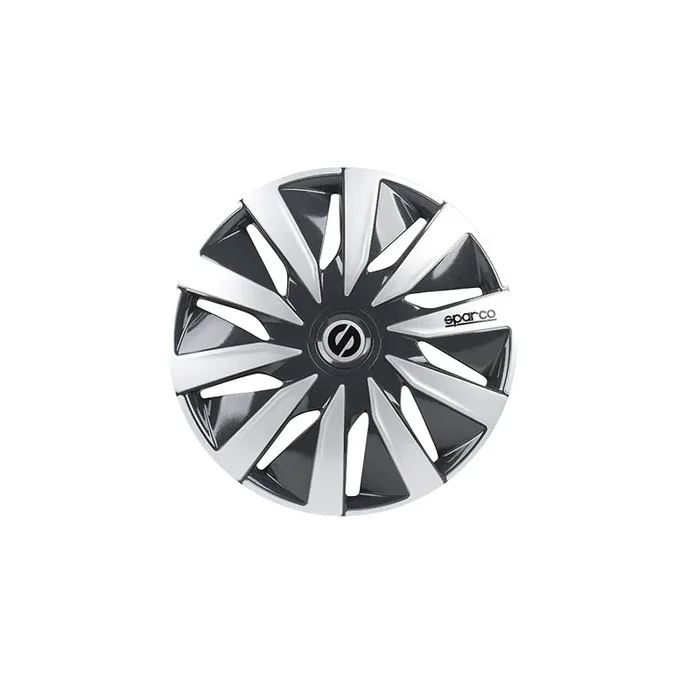 Sparco Lazio SPC1691GRSV Wheel Trims 16 Inch (Grey/silver)