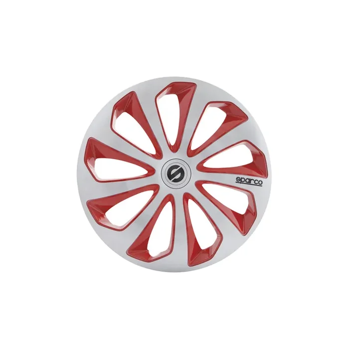 Sparco Sicilia SPC1473SVRD Wheel Trims 14 Inch (Red/Silver)