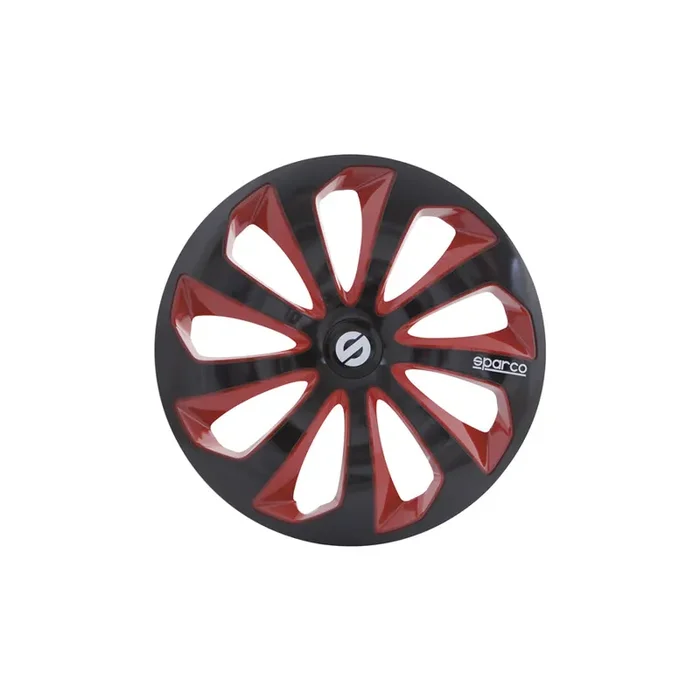 Sparco Sicilia SPC1573BKRD Wheel Trims 15 Inch (Black/Red)