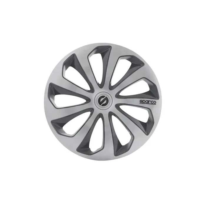 Sparco Sicilia SPC1573SVGR Wheel Trims 15 Inch (Grey, Silver)