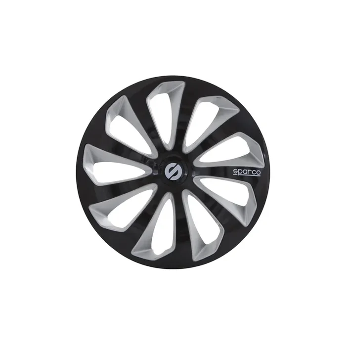 Sparco Sicilia SPC1673BKSV Wheel Trims 16 Inch (Black/Silver)