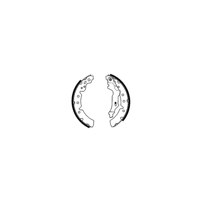 TEXTAR 91057000 Brake Shoe Set with handbrake lever