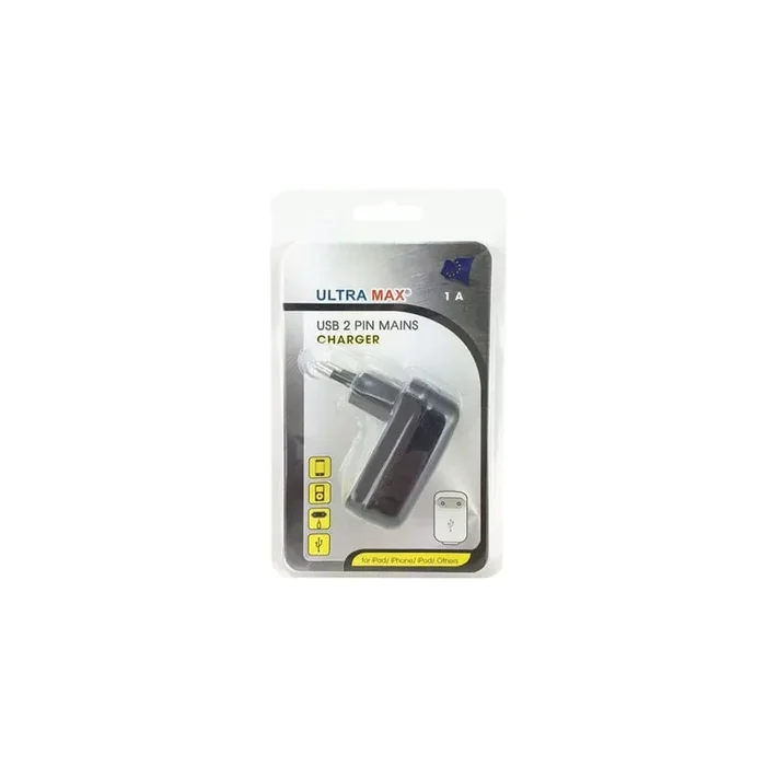 Ultramax Mains Adaptor 1A Euro Plug (Blister of 1)