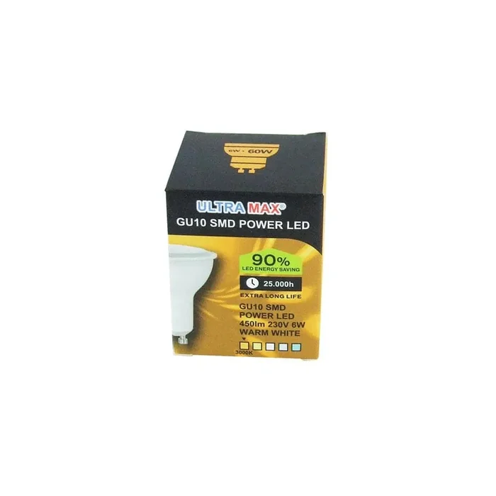 Ultramax Warm White GU10 SMD LED Bulb (Box of 1)