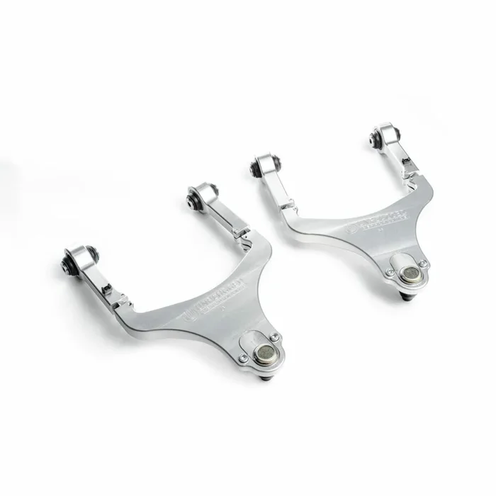 Unplugged Performance Billet Adjustable Front Upper Control Arm Set Ultimate Edition for Tesla Model X 2021+ and Plaid