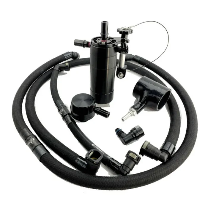 UPR Products 2021-2022 Ford Bronco 2.7L Plug n Play Dual Valve Oil Catch Can with Clean Side Separator