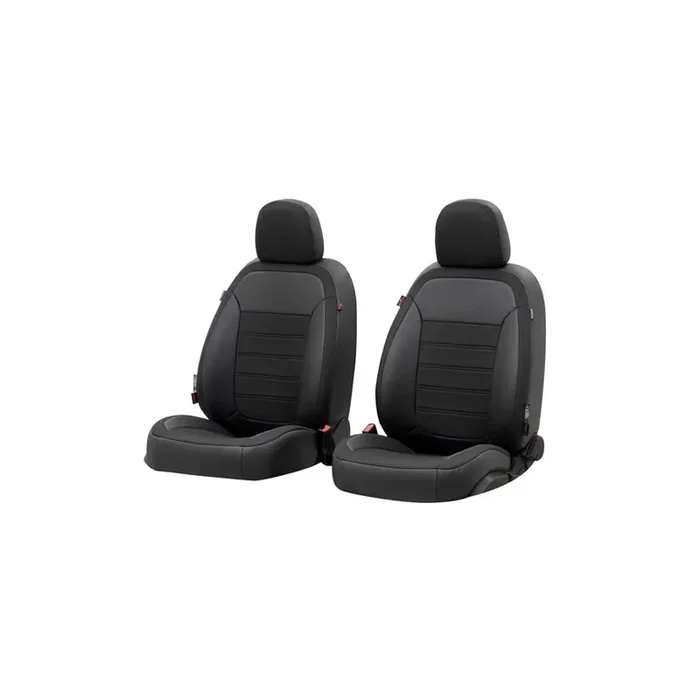 WALSER Aversa 38833 Car seat cover Black, Polyester, Synthetic leather, Front